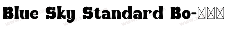 Blue Sky Standard Bo字体转换